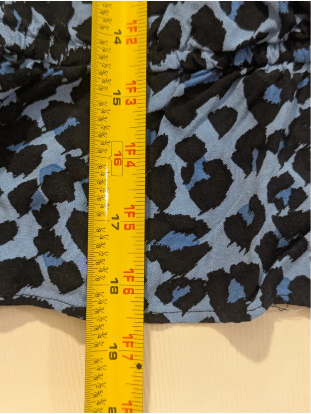 Banana Republic Wrap Front Blouse XS Blue Black Leopard Print